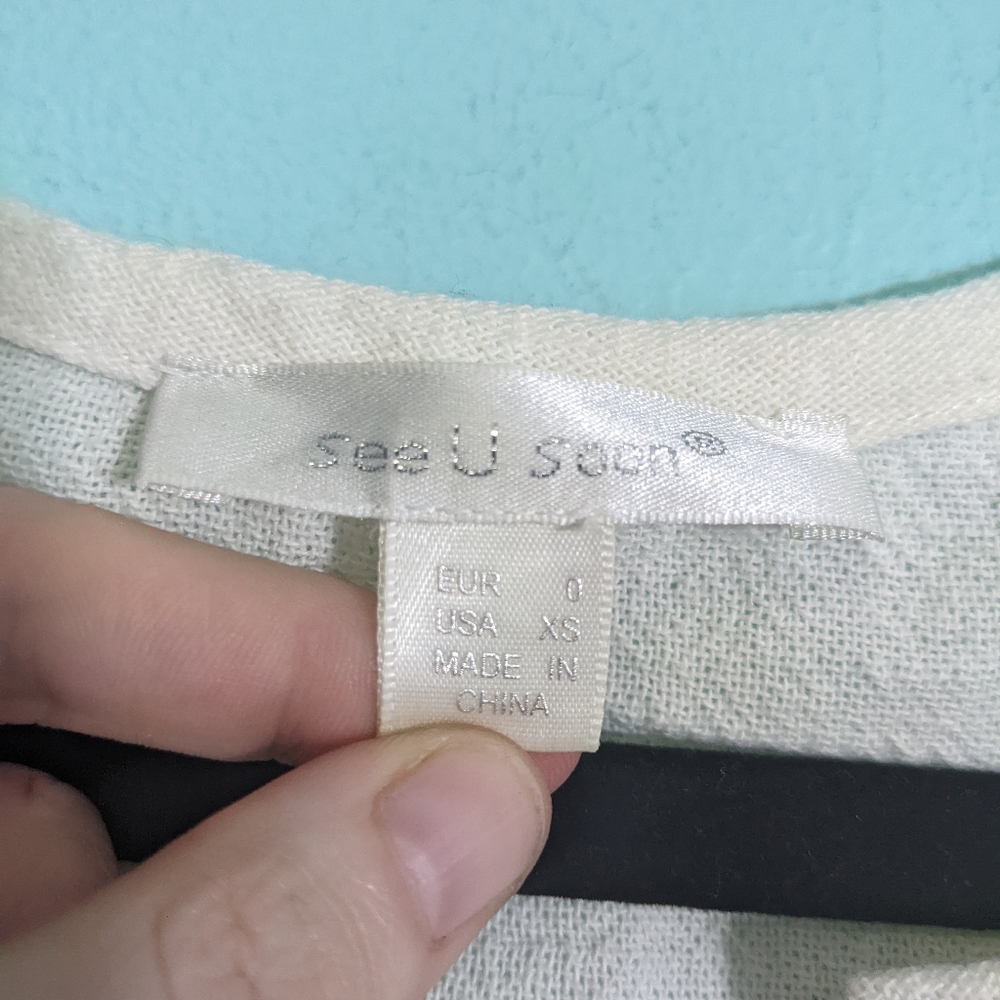 See U Soon Embroidered Short sleeve top Xs - Picture 3 of 6